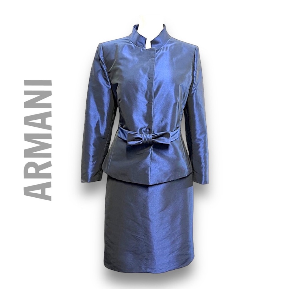 Armani Collezioni Blue Blazer & Skirt Set - Picture 13 of 13